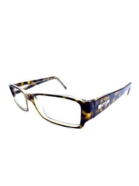Dolce & Gabbana Leopard Clear Rectangular Glasses Flex Temples DD1150 53 15 135